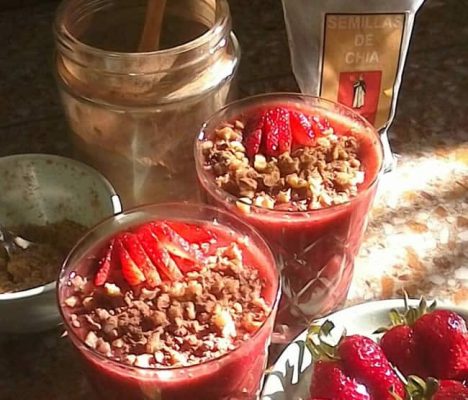 Como hacer flan de chia y frutas?